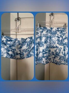 SHEIN Blue & White Tube Top & Matching Skirt